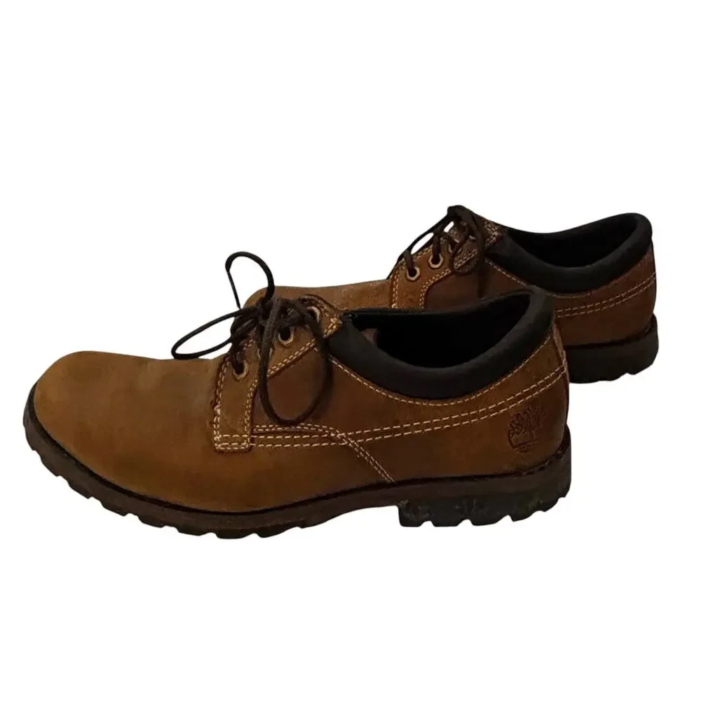 Timberland Men's Earthkeepers Oxford Nubuck Leather Shoes Brown Size 9